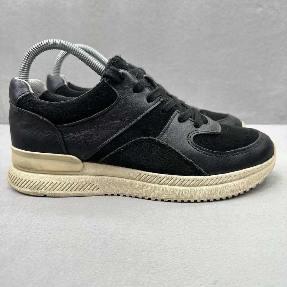 Everlane The Trainer Womens Size‎ 8.5 Shoes Black / Off White Leather Fashion